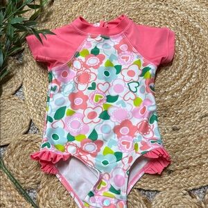 Floatimini One Piece floral swim. Size 18mo